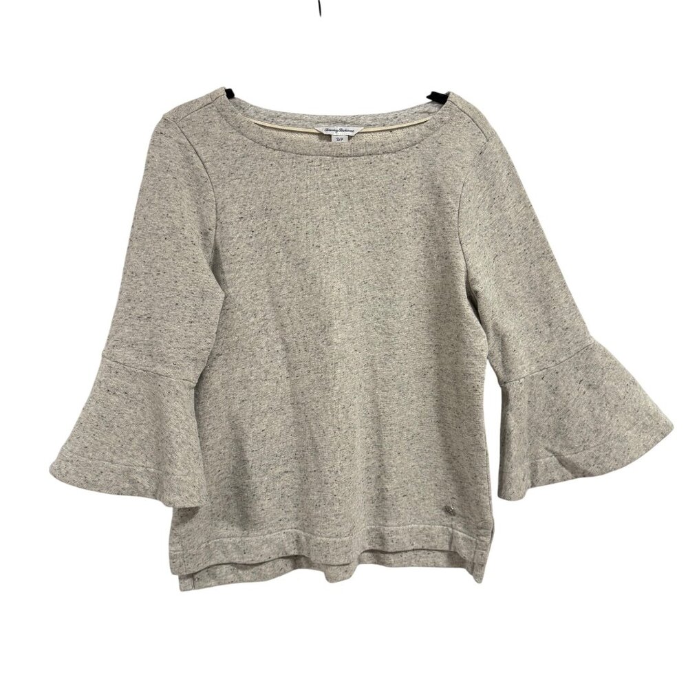 Tommy Bahama Sparkling Sands 3/4 Bell Sleeve Gray Sweater Size‎ S